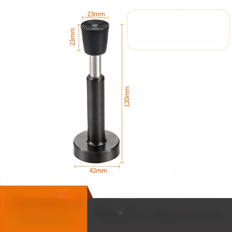 Ανοξείδωτος τοίχου stopper για πόρτα με αντικρούση, παχύτερη κορυφή από καουτσούκ, μοντέλο 008, γυαλιστερή επιφάνεια