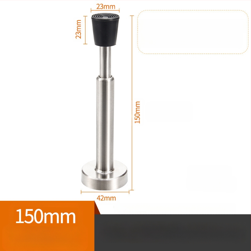 Ανοξείδωτος τοίχου stopper για πόρτα με αντικρούση, παχύτερη κορυφή από καουτσούκ, μοντέλο 008, γυαλιστερή επιφάνεια