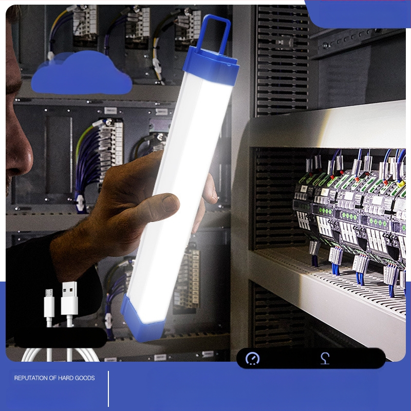 Λάμπα LED επαναφορτιζόμενη με μαγνητική ανάρτηση, USB φως ανάγκης, είσοδος 5V, ενσωματωμένη μπαταρία λιθίου, ρυθμιζόμενη φωτεινότητα