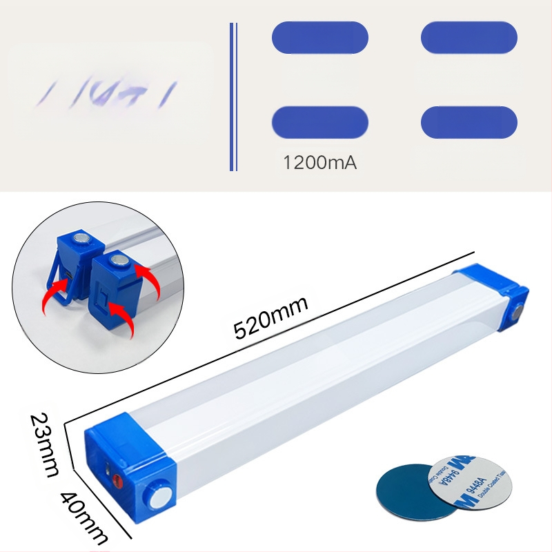 Λάμπα LED επαναφορτιζόμενη με μαγνητική ανάρτηση, USB φως ανάγκης, είσοδος 5V, ενσωματωμένη μπαταρία λιθίου, ρυθμιζόμενη φωτεινότητα
