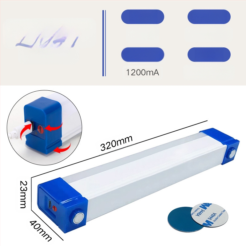 Λάμπα LED επαναφορτιζόμενη με μαγνητική ανάρτηση, USB φως ανάγκης, είσοδος 5V, ενσωματωμένη μπαταρία λιθίου, ρυθμιζόμενη φωτεινότητα