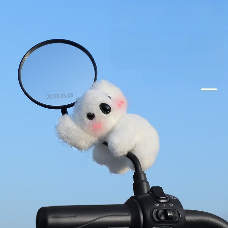 Χνουδωτό λούτρινο καουάλα για τον καθρέφτη οπισθοπορείας ηλεκτρικών μοτοσικλετών — διακοσμητικό κρεμαστό με δυνατότητα παραμετροποίησης