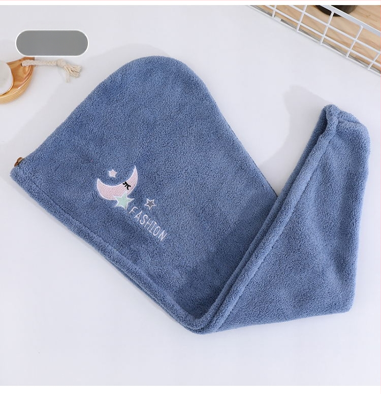 Κοραλλοφλιζέ καπέλο στεγνώματος μαλλιών με κέντημα, απορροφητικό, γρήγορο στέγνωμα, 150D νήμα, βάρος 50–79 g