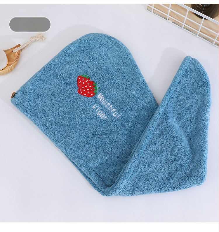 Κοραλλοφλιζέ καπέλο στεγνώματος μαλλιών με κέντημα, απορροφητικό, γρήγορο στέγνωμα, 150D νήμα, βάρος 50–79 g