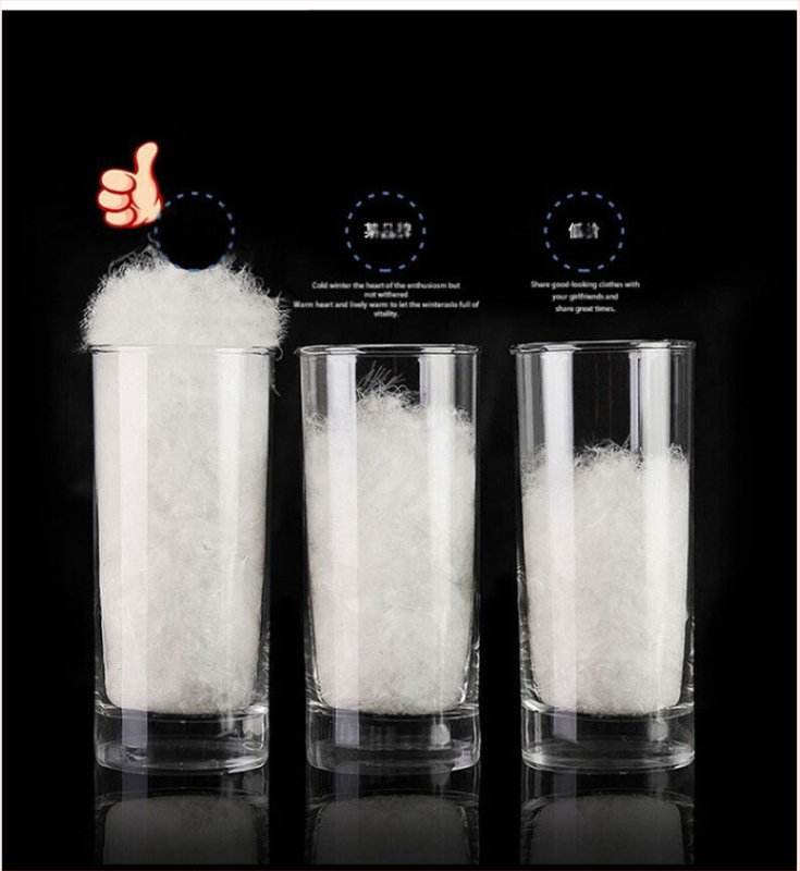 Geacă de puf cu umplutură din puf de rață alb; pufozitate 550; grosime; stil coreean; imprimeu camuflaj