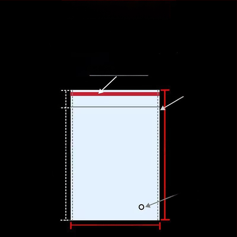 Πλαστική αυτοκόλλητη σακούλα συσκευασίας για ρούχα με εκτύπωση λογότυπου