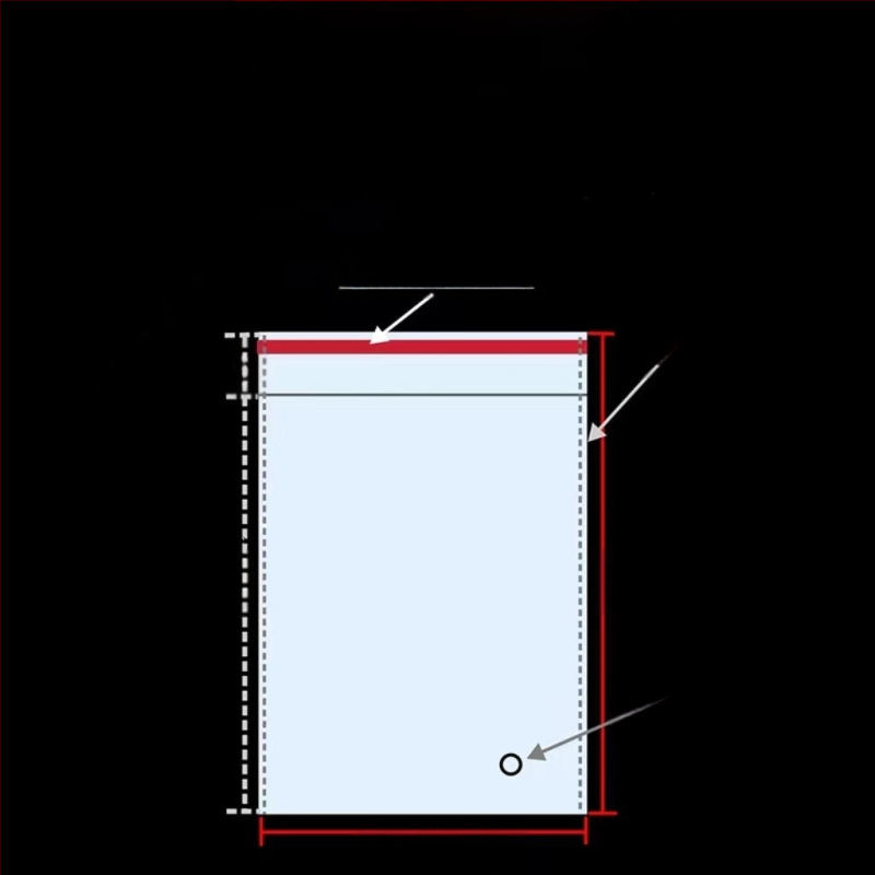 Πλαστική αυτοκόλλητη σακούλα συσκευασίας για ρούχα με εκτύπωση λογότυπου
