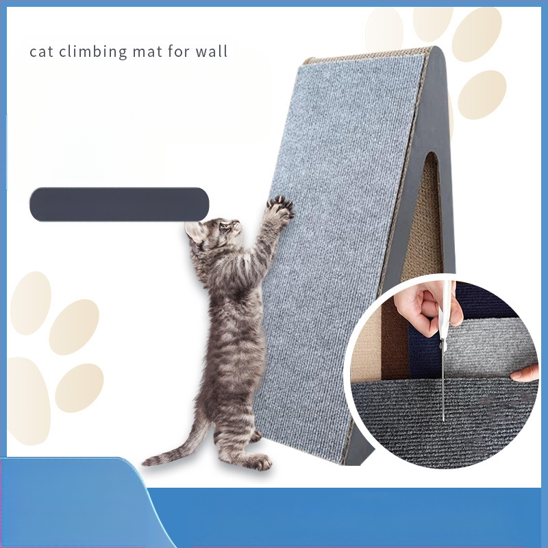 Котешка драскалка: дъска за драскане със самозалепващи стенни стикери и подложка за пода – полиестерно влакно, квадратна форма, шарки: ивици, едноцветна, сърце, кола, дъга, персонализируема