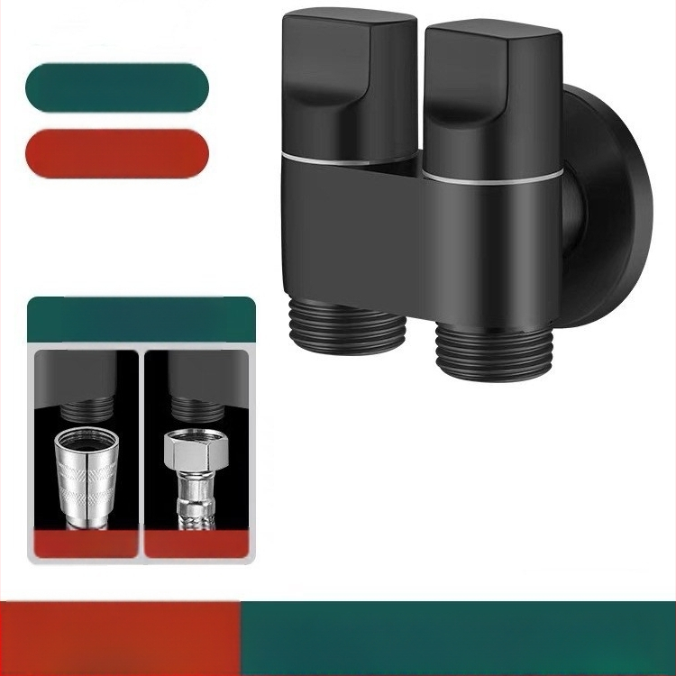 Toaletni miješalica od bakra, model 1 ulaz/2 izlaza, elektroplirani završetak, okretna ugradnja, radna temperatura 100°C