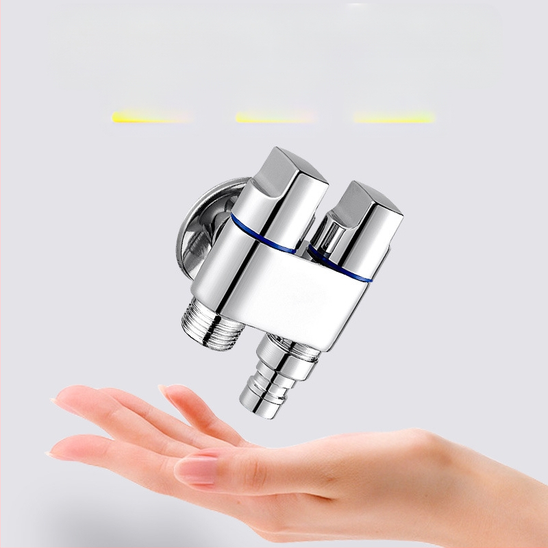 Toaletni miješalica od bakra, model 1 ulaz/2 izlaza, elektroplirani završetak, okretna ugradnja, radna temperatura 100°C