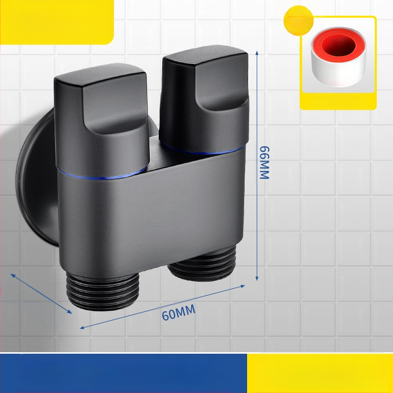 Toaletni miješalica od bakra, model 1 ulaz/2 izlaza, elektroplirani završetak, okretna ugradnja, radna temperatura 100°C