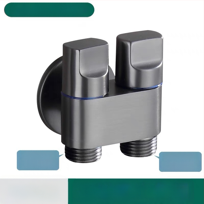 Toaletni miješalica od bakra, model 1 ulaz/2 izlaza, elektroplirani završetak, okretna ugradnja, radna temperatura 100°C