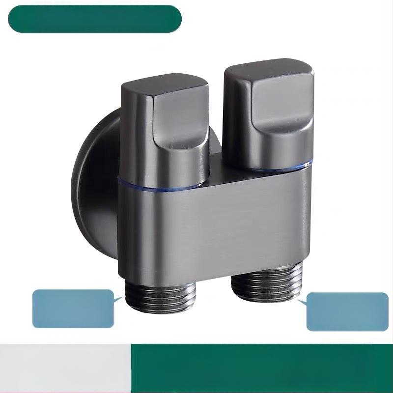 Toaletni miješalica od bakra, model 1 ulaz/2 izlaza, elektroplirani završetak, okretna ugradnja, radna temperatura 100°C