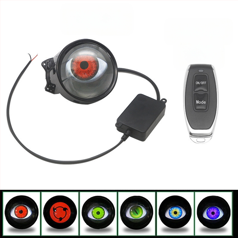 LED lukturi ar demonu acīm un modificētu lēcu, 1W, 12V, 0.3A, universāls