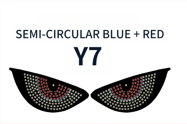 LED automa acu gaismas ar daudzveidīgiem brīdinājuma režīmiem, modelis MKS-9980, universāla saderība, interaktīvās atpakaļskata spoguļa gaismas