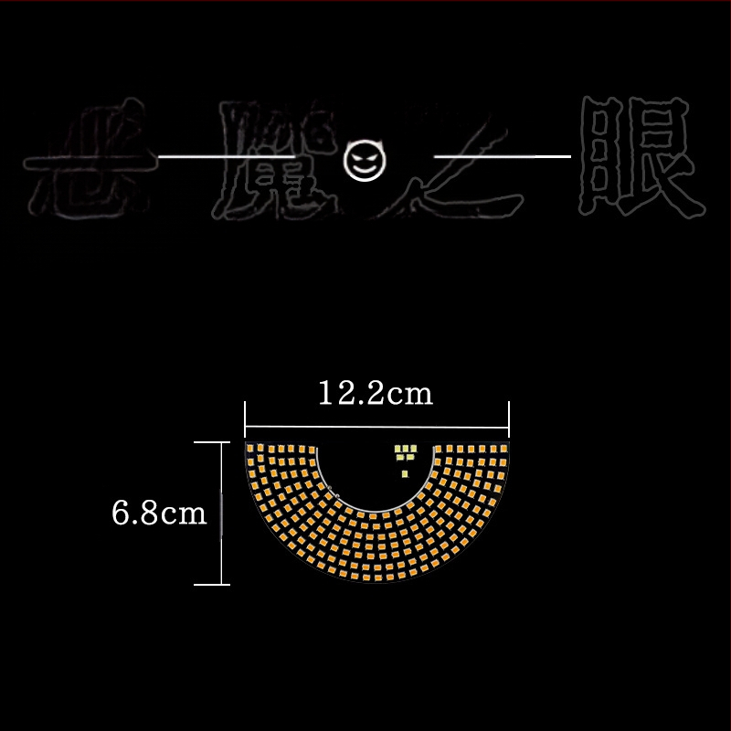 LED automa acu gaismas ar daudzveidīgiem brīdinājuma režīmiem, modelis MKS-9980, universāla saderība, interaktīvās atpakaļskata spoguļa gaismas