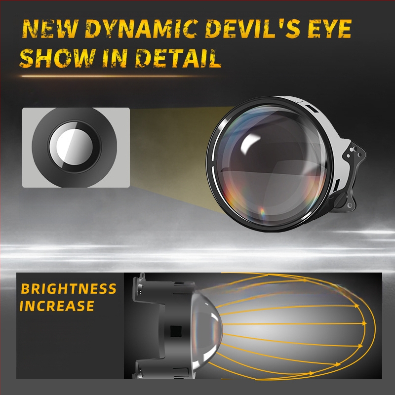 LED φανάρι κεφαλής Devil`s Eye, 10W, DC12-36V, ενσωματωμένος φακός, καθολική συμβατότητα