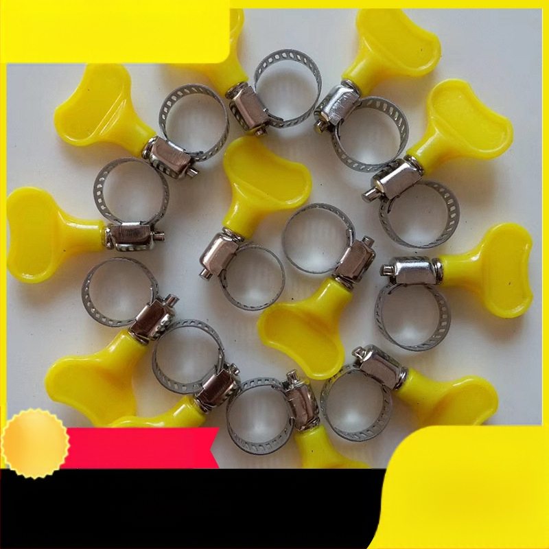 Spona za crijevo od nehrđajućeg čelika s plastičnom ručkom, nominalni promjer 10–16 mm, promjer fiksacije 16 mm, za auto i brodsku industriju, Mingfei Fastener