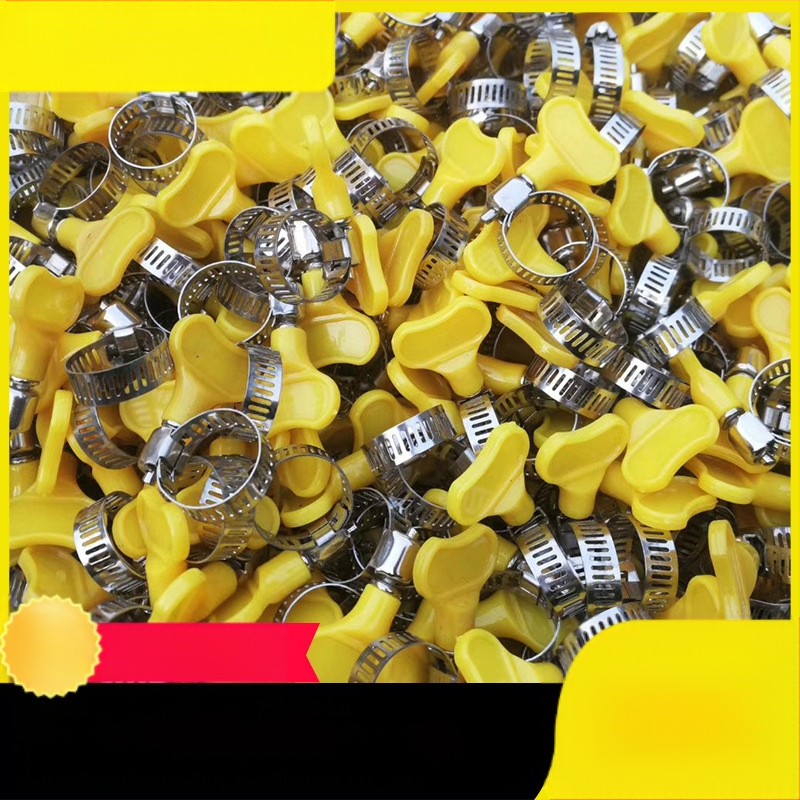 Spona za crijevo od nehrđajućeg čelika s plastičnom ručkom, nominalni promjer 10–16 mm, promjer fiksacije 16 mm, za auto i brodsku industriju, Mingfei Fastener