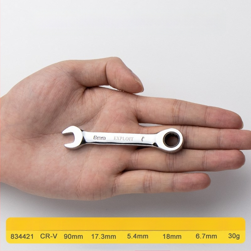 Κλειδί καστάνιας με κοντή λαβή, γυαλισμένος χρωμιοβάνδιος χάλυβας, βάρος 0,3