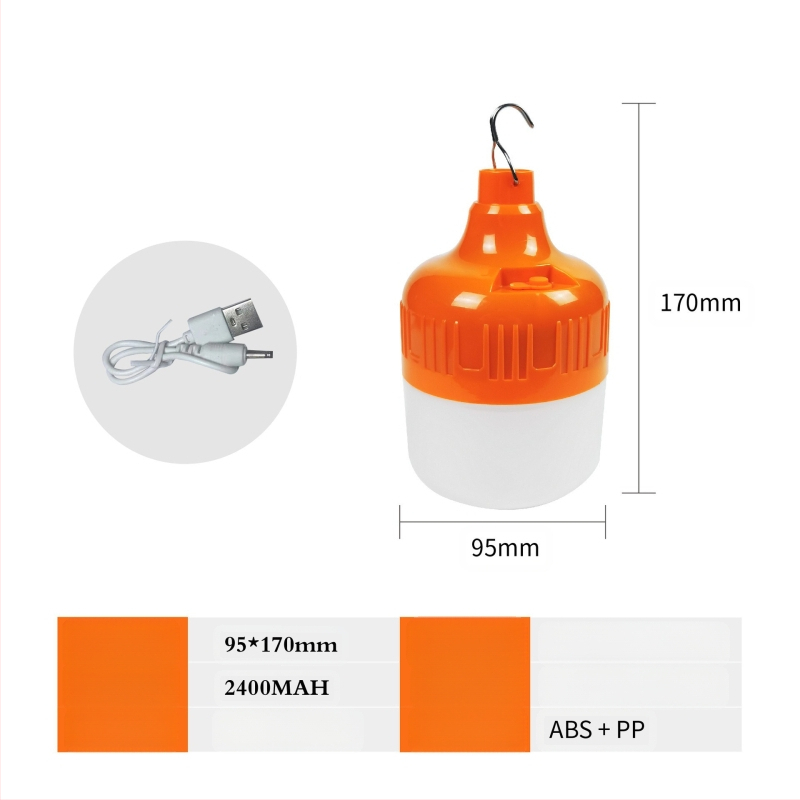 Аварийна светлина за дома — IP65, време на работа 6–12 ч, лампа с нажежаема жичка, живот 5000 ч