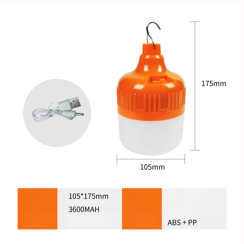 Аварийна светлина за дома — IP65, време на работа 6–12 ч, лампа с нажежаема жичка, живот 5000 ч