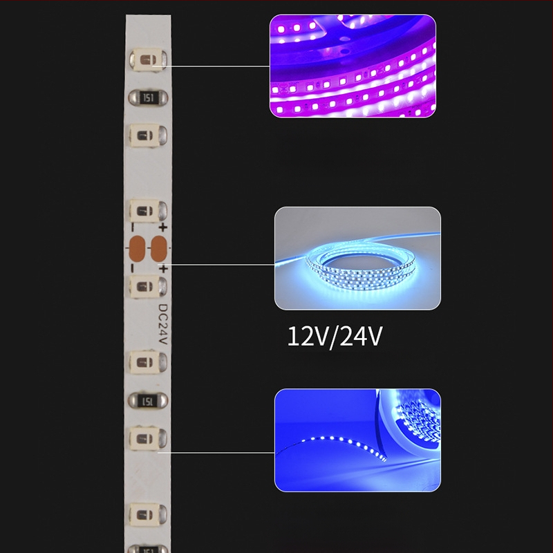 RGB LED лента с 120 диода, чип 2835, вход 12V, 10W/m, 120° ъгъл на лъча