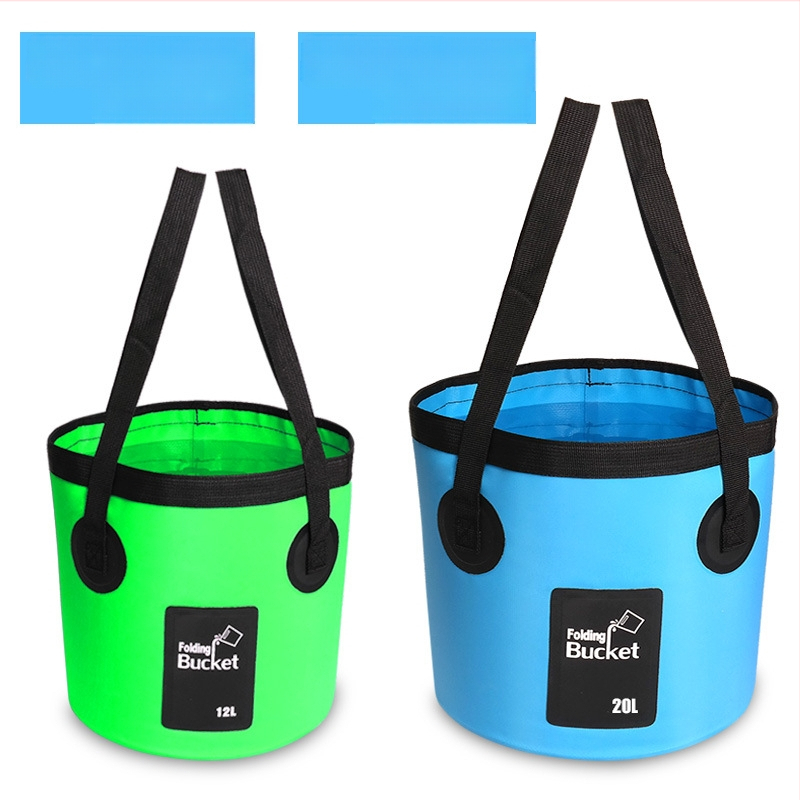 Sklopiva vanjska kanta za vodu, lagana PVC, za pranje automobila i ribolov, kapacitet 12L/20L, vodootporan materijal, mogućnost personaliziranog logotipa