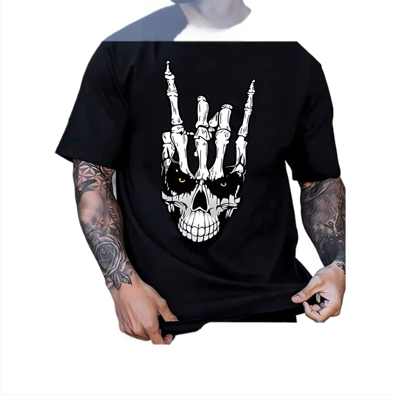 Krekli ar kapenes rokas nospiedumu, kokvilnas audums, 90–95% kokvilnas saturs, īsas piedurknes, apaļa kakla, drukāšana, japāņu-korejiešu ikdienas stils