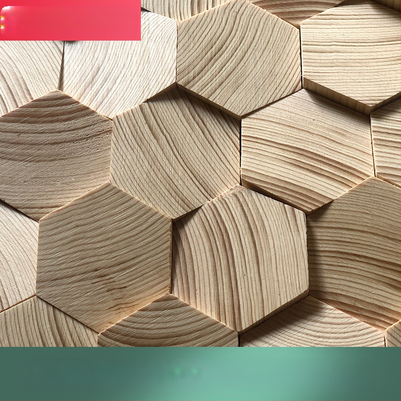 Стенно мозайково плочка - шестоъгълна мозаика, дървесен модел, полуматов финиш, модел A003