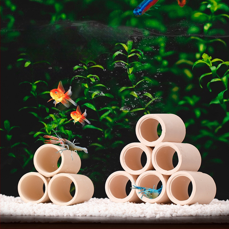 Keramičko sklonište za ribe i škampe, cijevni dizajn, 120 komada