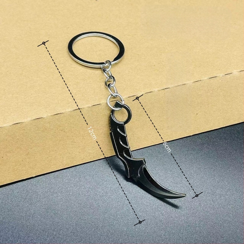 Valorant iedvesots atslēgu piekariņš ar M4 claw knife no cinka sakausējuma, mūsdienīgs minimālistiska dizains