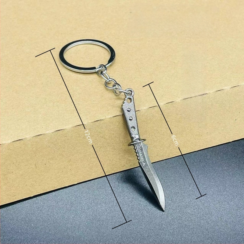 Valorant iedvesots atslēgu piekariņš ar M4 claw knife no cinka sakausējuma, mūsdienīgs minimālistiska dizains