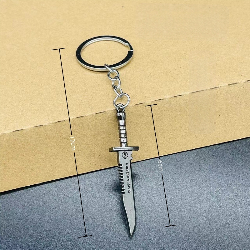 Valorant iedvesots atslēgu piekariņš ar M4 claw knife no cinka sakausējuma, mūsdienīgs minimālistiska dizains