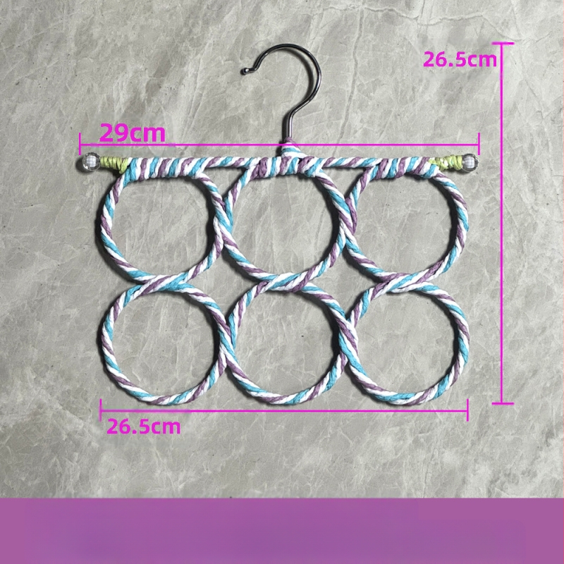 Стойка за шалове с 6 пръстена, вътрешна закачалка за дрехи, хартиено ратаново плетено катерещо гнездо за птици