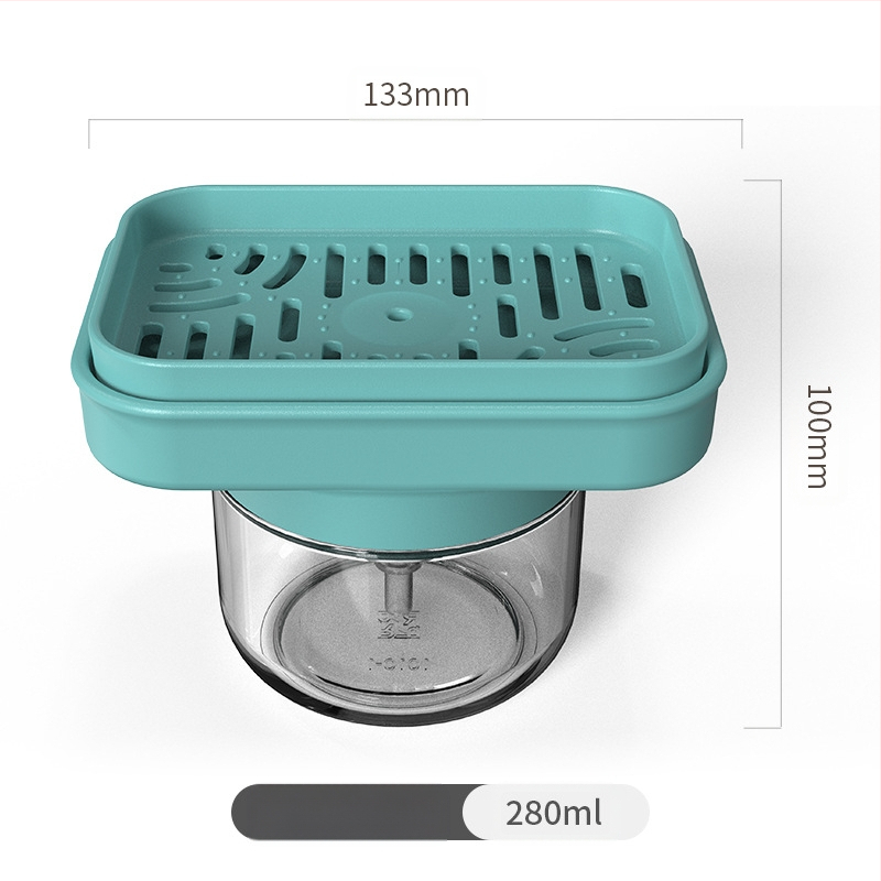 Γυάλινος διανομέας υγρού πλυσίματος πιάτων με χειροκίνητο μηχανισμό πίεσης, μοντέρνο μινιμαλιστικό στυλ