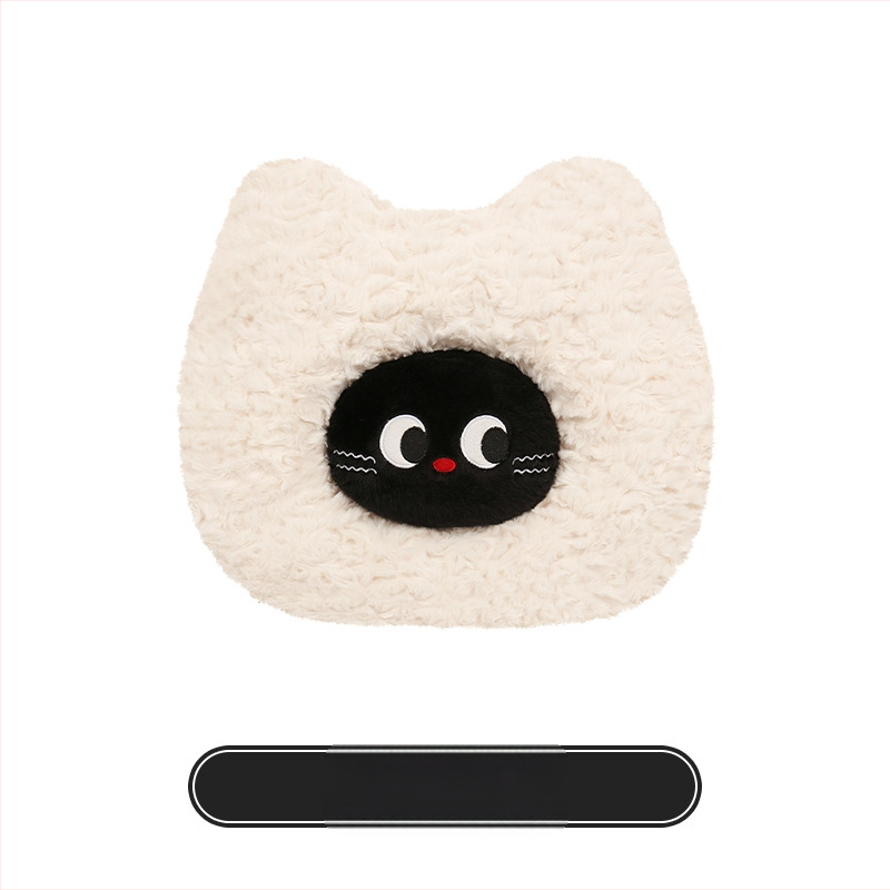 Покривало за автомобилни седалки с дизайн на котка в анимационен стил, универсално за всички сезони, тризчастен комплект, нейлонова тъкан с пълнител от памук, марка 007