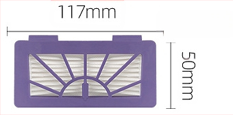 Neato BV/D/XV sērijas robota putekļsūcēja piederumi — rullīša birste, sānu birste un filtrēšanas siets; piemērots platībām virs 150 m²; trīs vienību komplekts