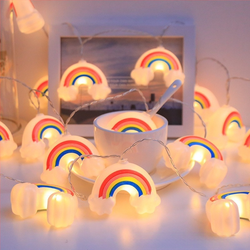 Външна къмпинг LED атмосфера светлина с облаци, дъга и звезди, батерийно захранване, IP43, 10–20 LED, 1000 лм, живот 3000 ч