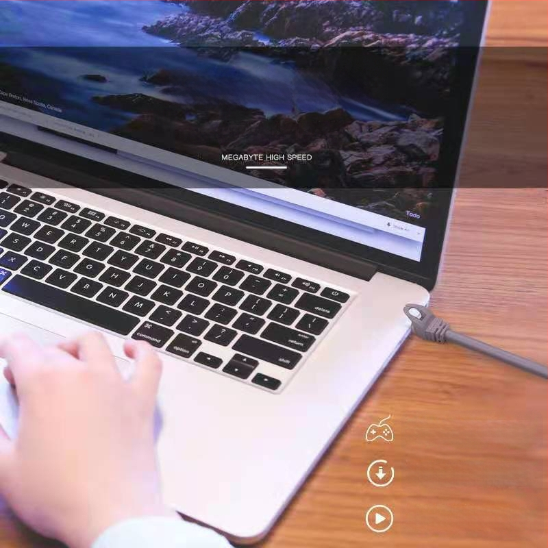 QS5070 Cat7 Shielded RJ-45 mrežni jumper, Choseal/Akihabara, 10Gbps, bakar bez kisika, Ø6.8 mm