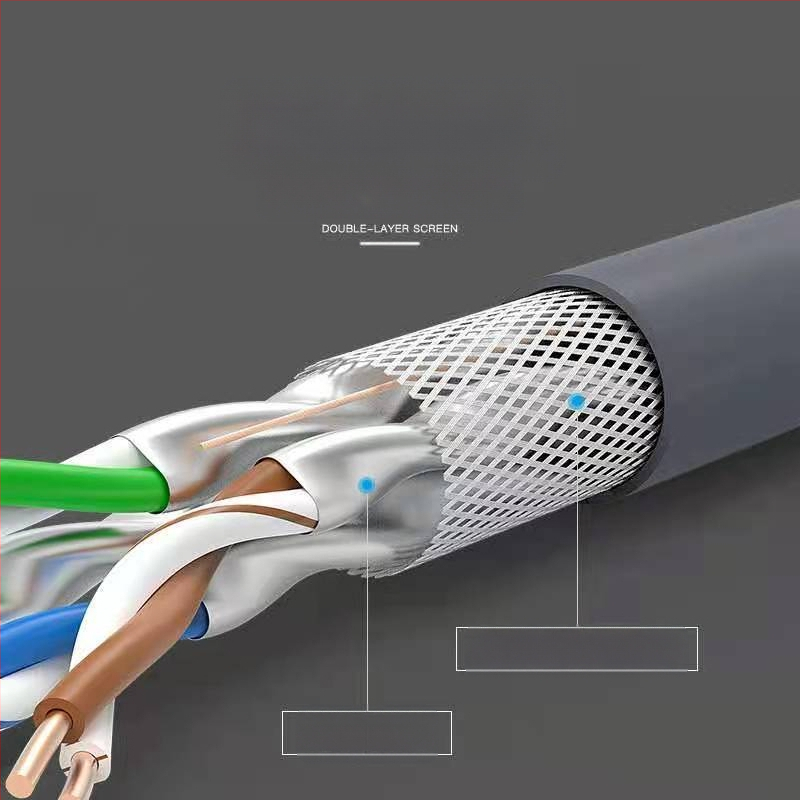 QS5070 Cat7 Shielded RJ-45 mrežni jumper, Choseal/Akihabara, 10Gbps, bakar bez kisika, Ø6.8 mm