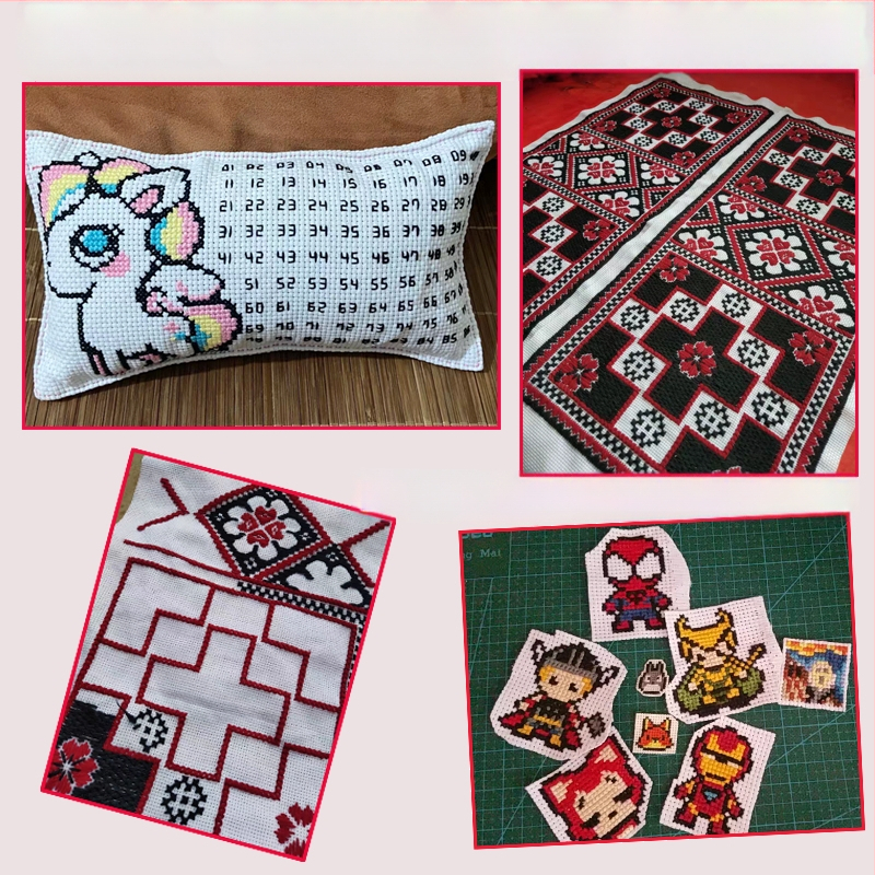 Kryžminio siuvimo audinys, SU siuvimas, 11CT vidutinio tinklelio