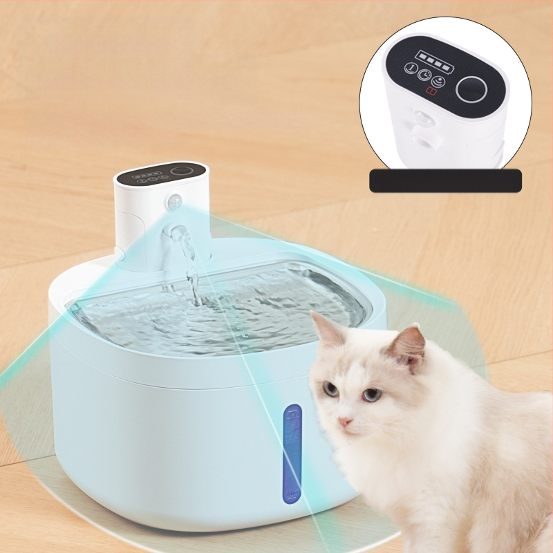 Išmanus gyvūnų vandens dozatorius, modelis C5, palaiko programėlę, ištraukiamas dizainas, tinkamas katėms ir šunims, svoris 0,8 kg