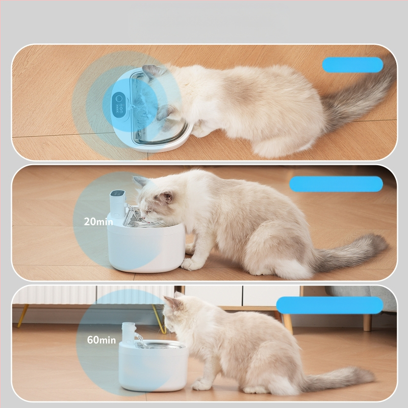 Išmanus gyvūnų vandens dozatorius, modelis C5, palaiko programėlę, ištraukiamas dizainas, tinkamas katėms ir šunims, svoris 0,8 kg