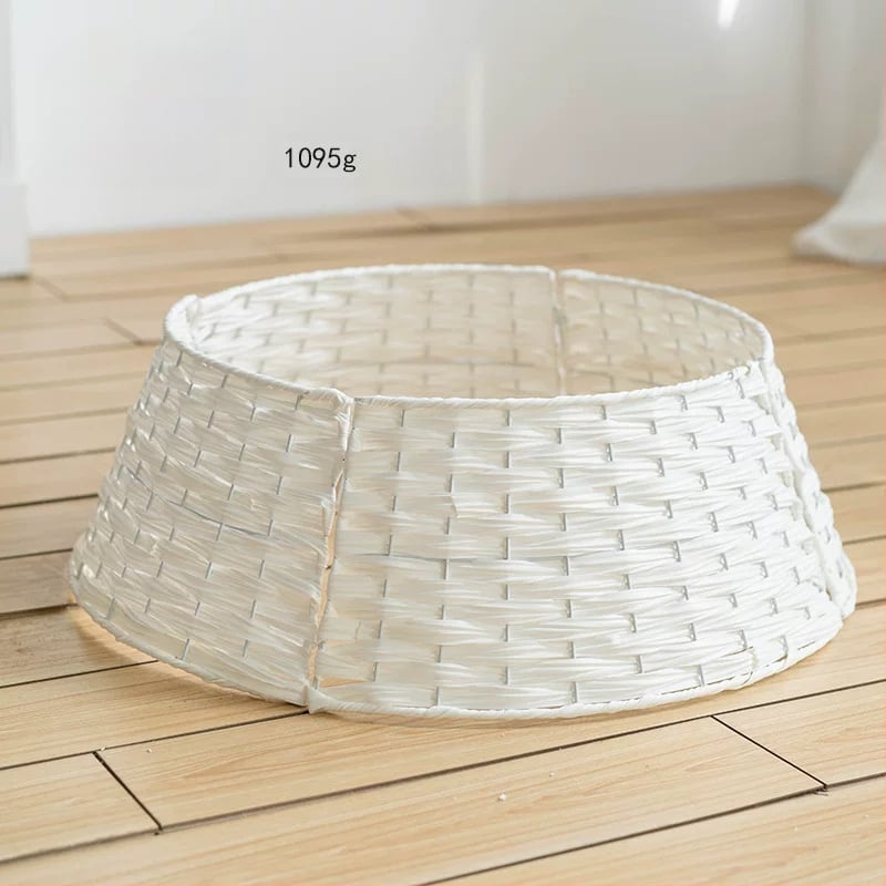 Kalėdų eglutės sijonas – imitacinis rotangas pynimas, trimatis dizainas, rankų darbo, plastmasė