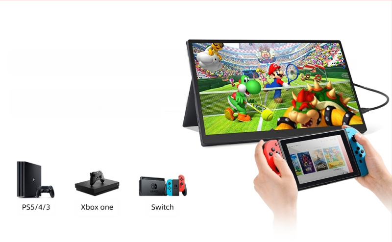 Нов преносим IPS монитор за игри — HDMI, 1920x1080, 16:9, яркост 300 cd/m2