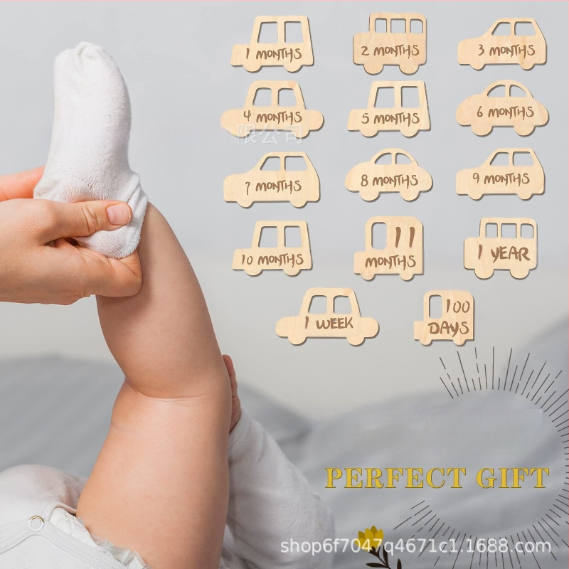 Bērnu piemiņas plāksne par zīmīgiem posmiem, fotorekvizīts, materiāls boxwood, iepakojums Opp bag, piemērots dāvanai