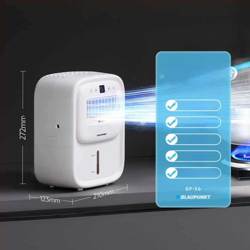 Virtuvės miglos ventiliatorius X6, USB maitinimas, 220V, 32W, osciluojantis