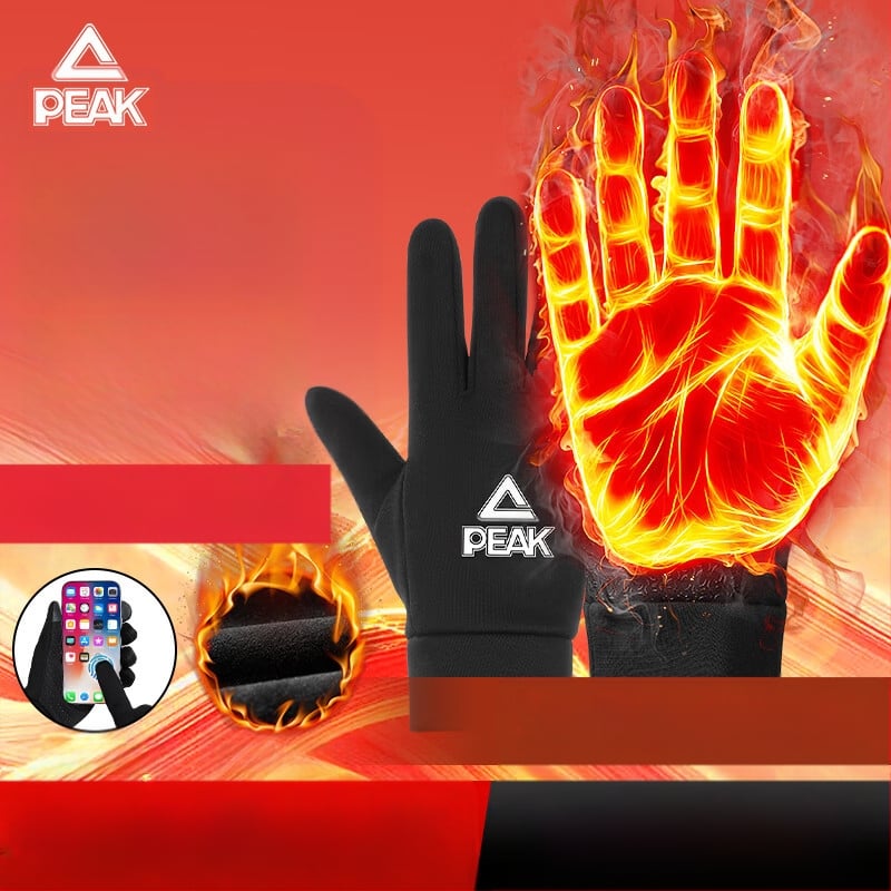 Šiltos slidinėjimo pirštinės su poliesterio pluoštu ir fleece pamušalu, storos, skirtos lauko žieminiams sportams ir dviračių važiavimui, delno apsauga