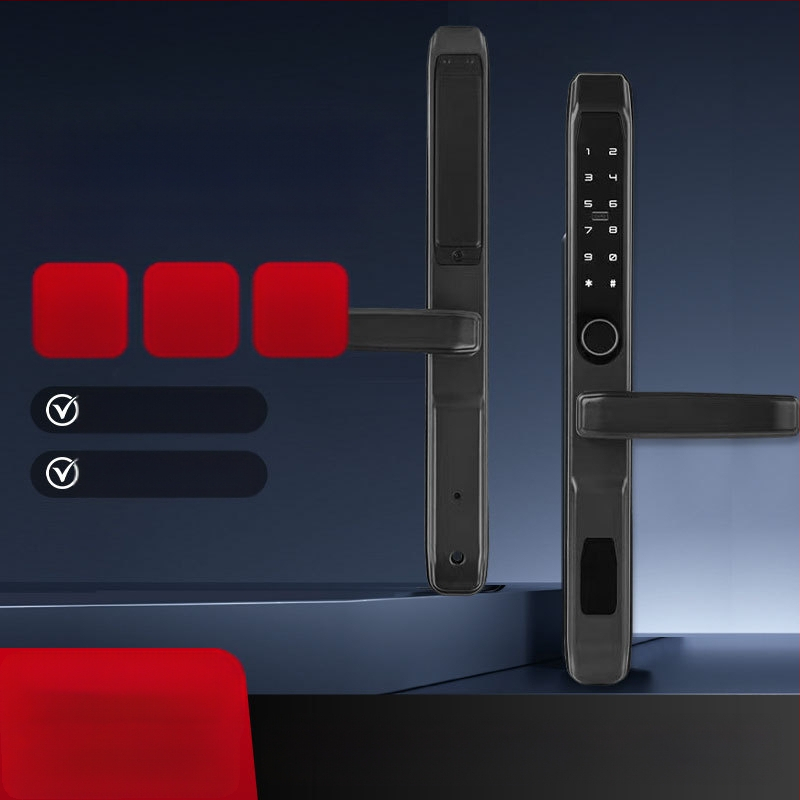 Κλειδαριά με αποτύπωμα δακτυλικού για πόρτες - Ανοξείδωτος χάλυβας, μοντέλο Broken Bridge Aluminum Door, μάρκα Jiadeyi, για ξενοδοχείο